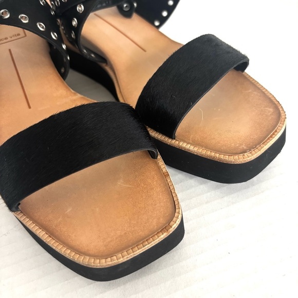 Dolce Vita Panko‎ Stud Leather Sandal Cow Hide Strap Wedge Women’s 6.5 - Picture 6 of 13